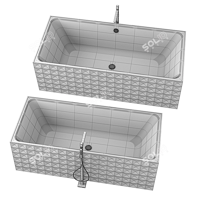 BetteLoft Ornament Loft-style Bathtub 3D model image 4