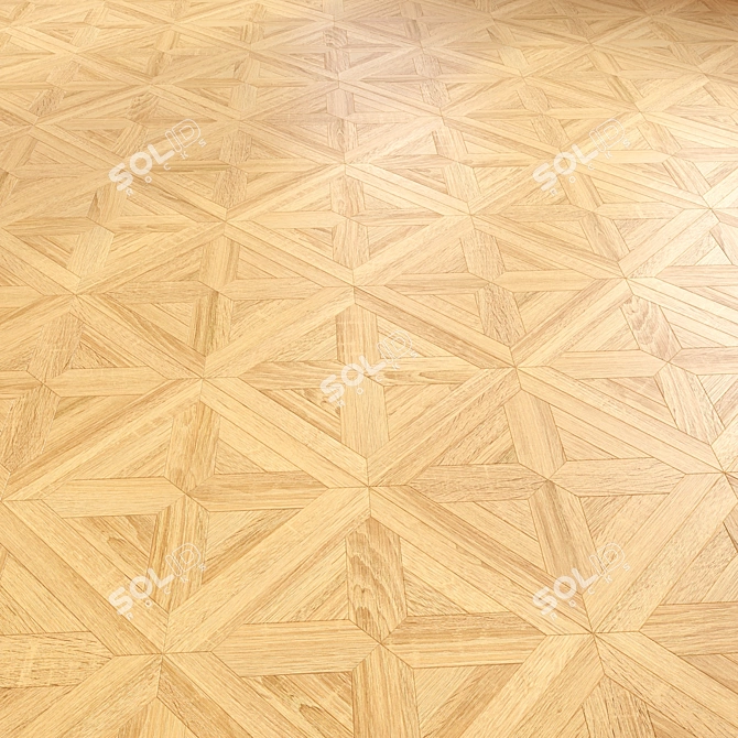 Wooden Floor 3D Model Kit 3D model image 2