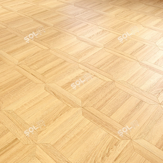 Wooden Floor 3D Model Kit 3D model image 3