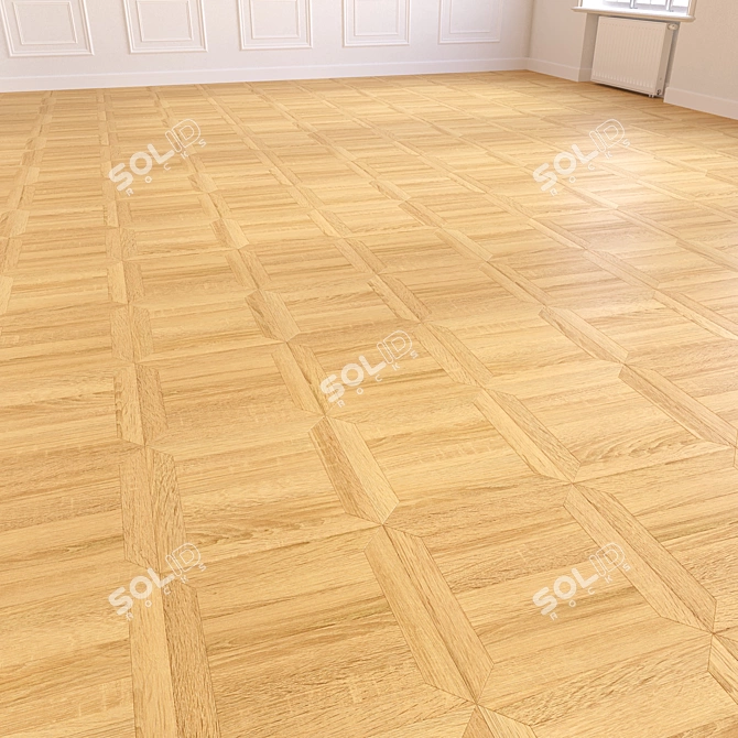 Wooden Floor 3D Model Kit 3D model image 5