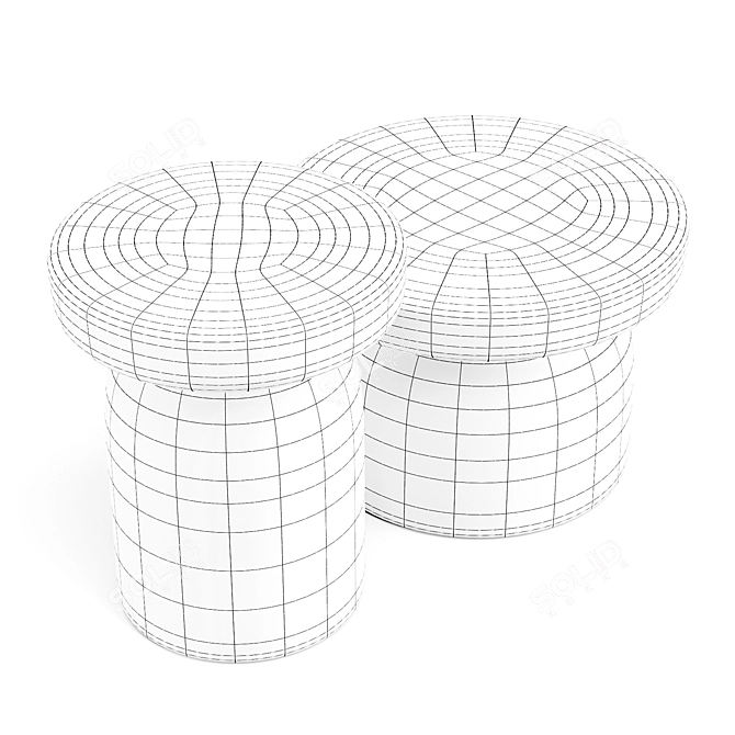 Tototo Terracotta Side Tables 3D model image 5