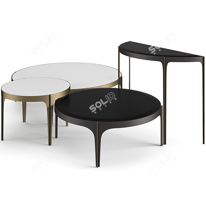 Eichholtz Artemisa Table Set 3D model image 1