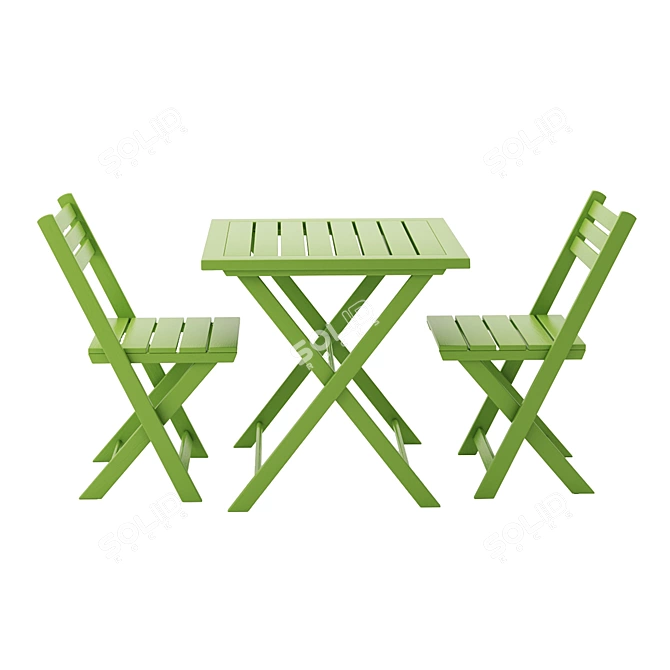 Outdoor Garden Table Set 3D model image 2