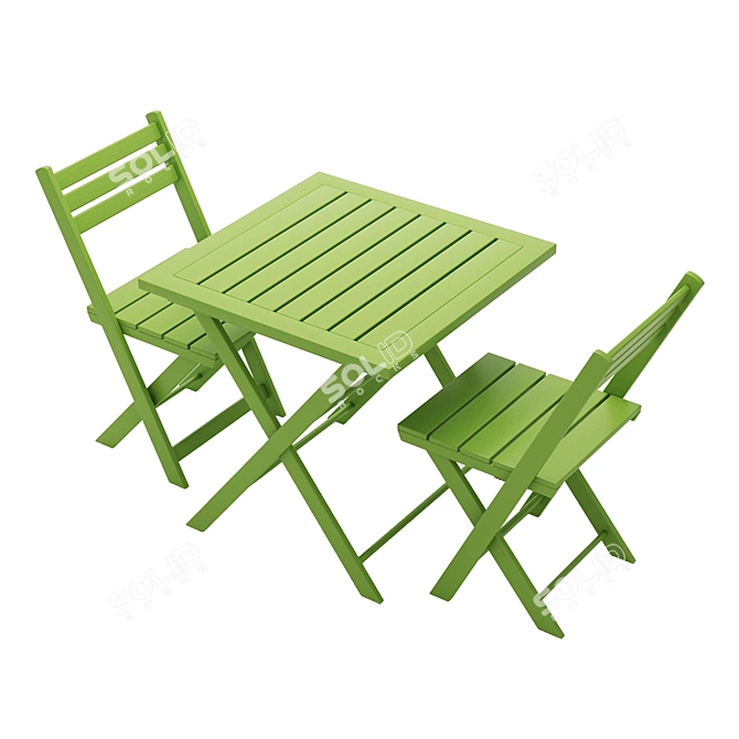 Outdoor Garden Table Set 3D model image 3