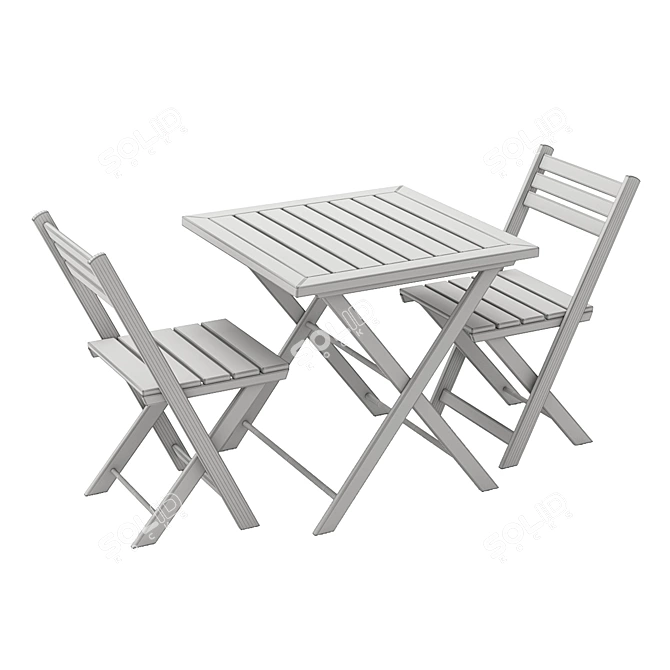 Outdoor Garden Table Set 3D model image 4