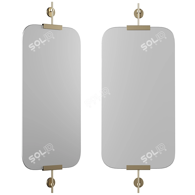 Madden Modern Statement Mirror 3D model image 1