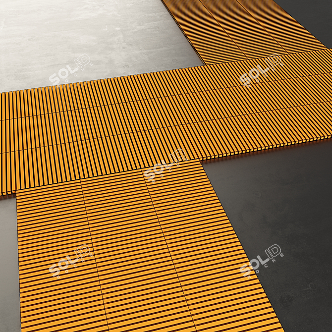 Sleek Wood Board Road Texture 3D model image 7