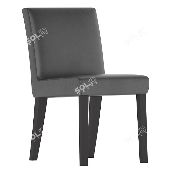 Contemporary Onyx Leather Dining Chair 3D model image 1