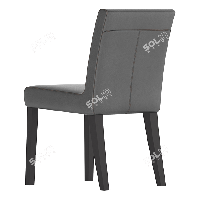 Contemporary Onyx Leather Dining Chair 3D model image 3