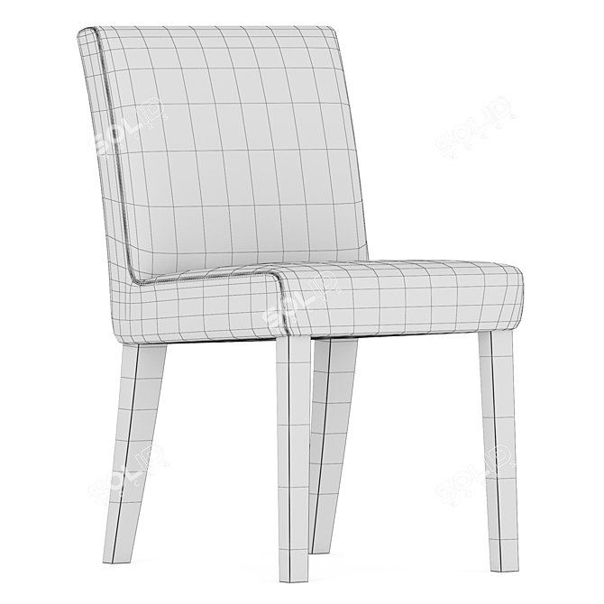 Contemporary Onyx Leather Dining Chair 3D model image 4