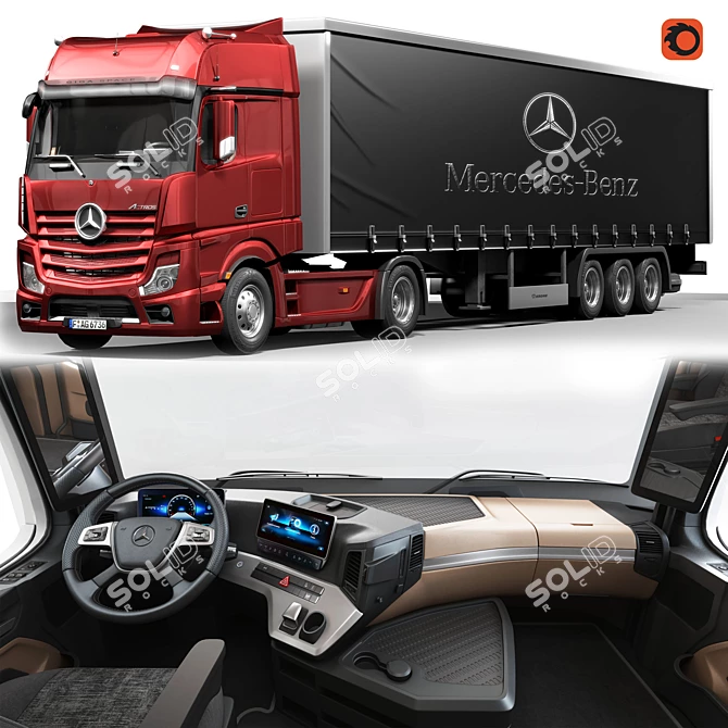 New Actros Model By Farokh 3D model image 1