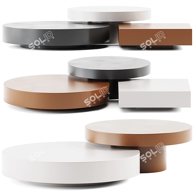 Versatile Dolmen Table System by Lema 3D model image 1