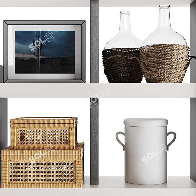 Modern Silhouette Etagere Bookshelf Stand 3D model image 2