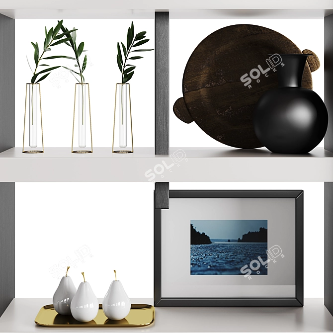 Modern Silhouette Etagere Bookshelf Stand 3D model image 3