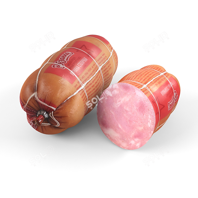 Smoked Ham Bunch 3D model image 1