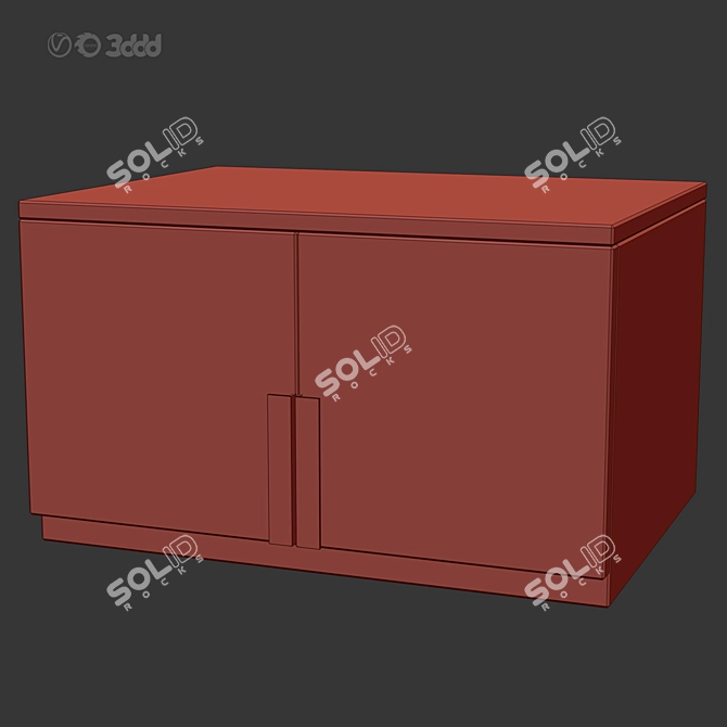 Modern Bedside Table by Voyage 3D model image 3