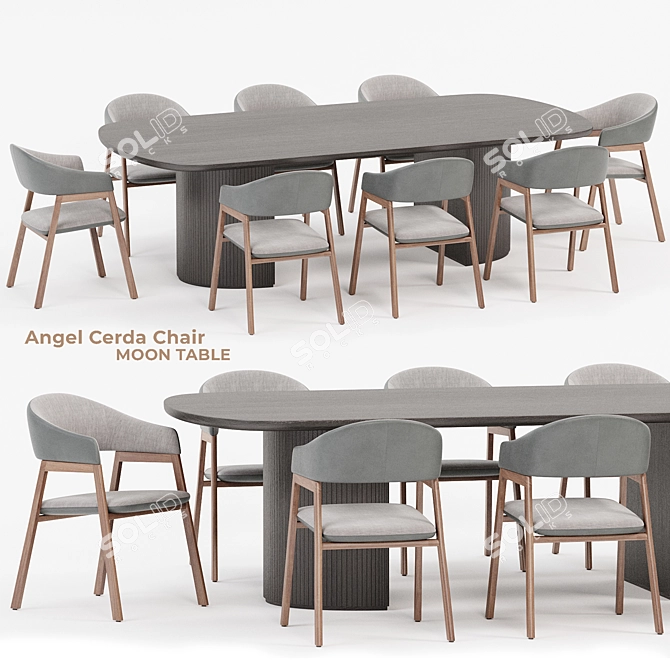 Modern Dining Set Collection 3D model image 1