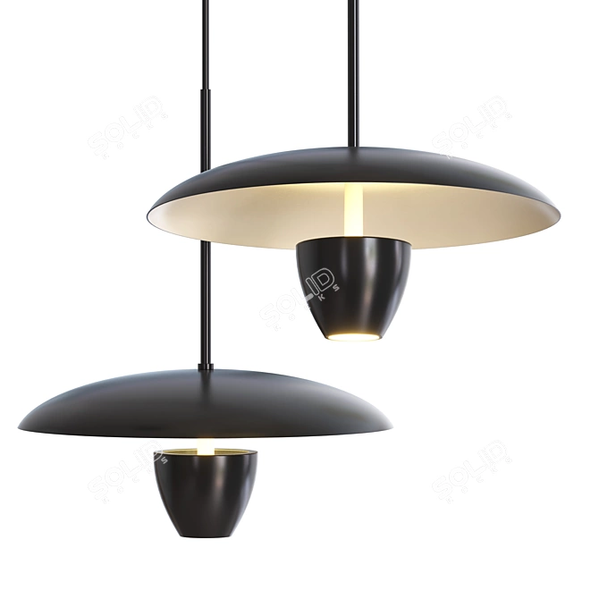 Modern Reflect Pendant Lamp 3D model image 1
