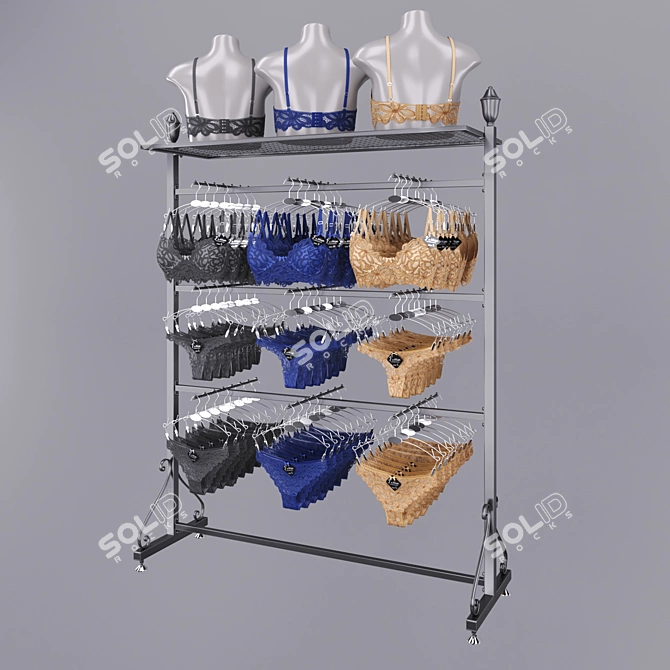 Lingerie Hanger Set: Flexibility & Style 3D model image 3