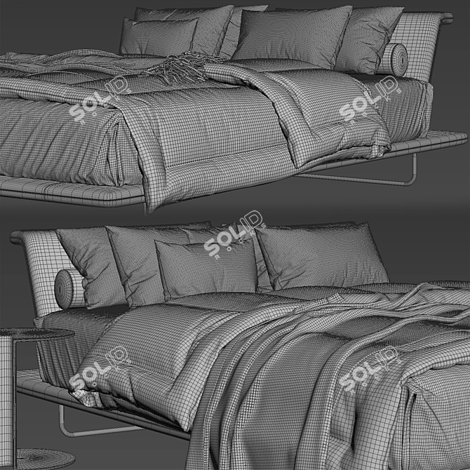 Italian Siena Bed: 3D Model 3D model image 5