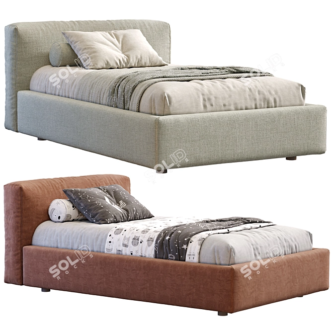 Modern Cooper Bed Frigerio Design 3D model image 1