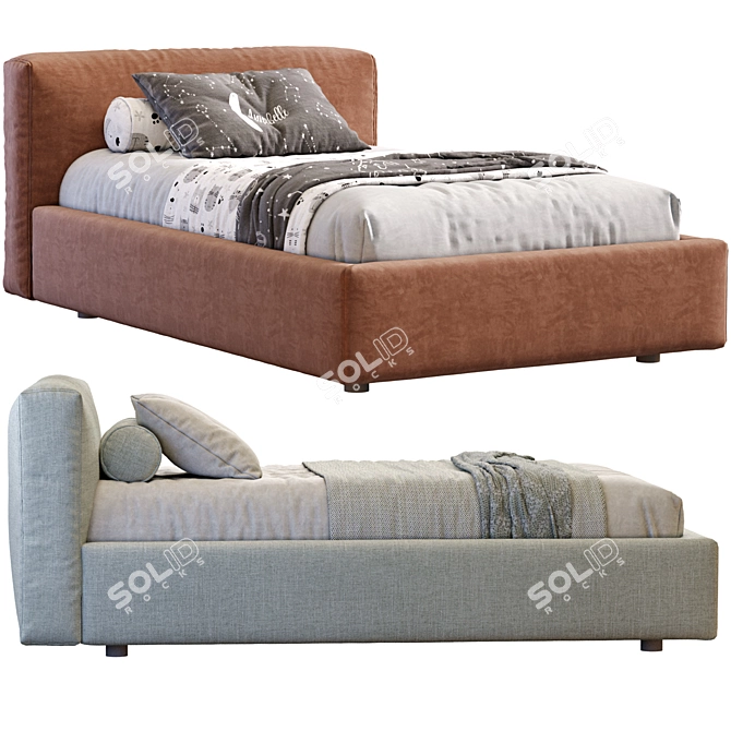 Modern Cooper Bed Frigerio Design 3D model image 2