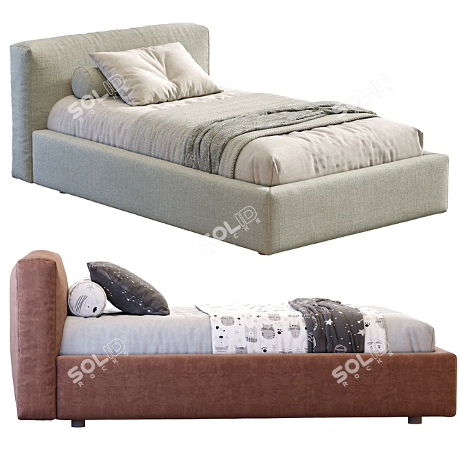 Modern Cooper Bed Frigerio Design 3D model image 3