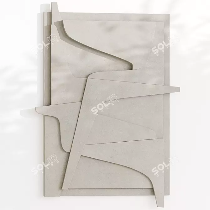 3D Relief Wall Art Panel 3D model image 2