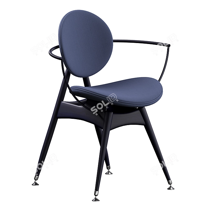 Modern 3D Circle Dining Chair 3D model image 1