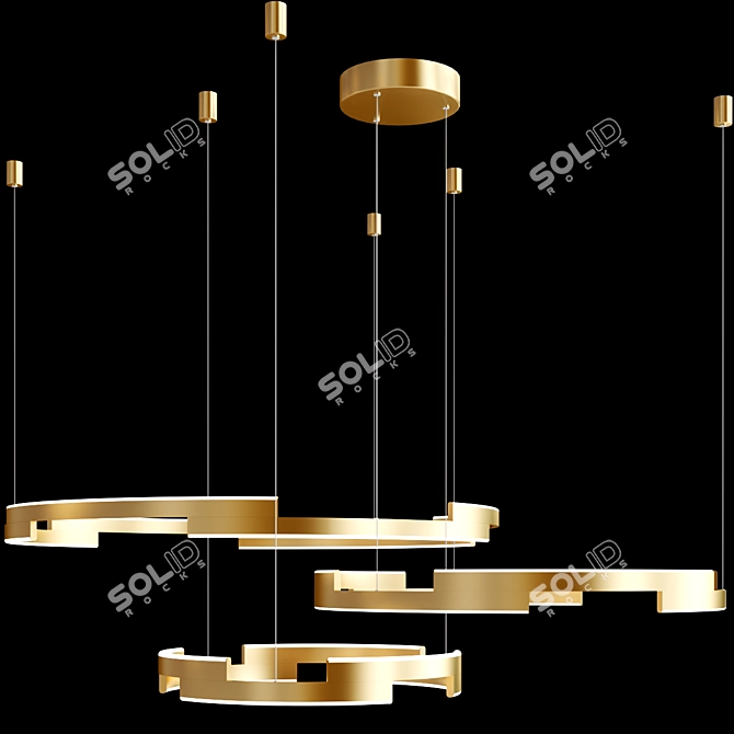 Elegant FILIPPA Chandelier Collection 3D model image 3