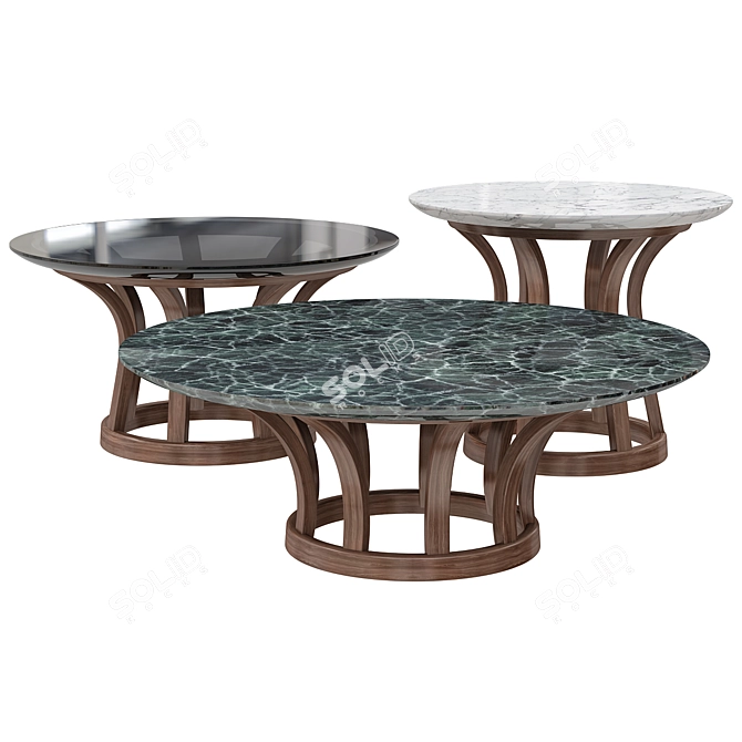 Lebeau Wood Coffee Table 3D model image 1