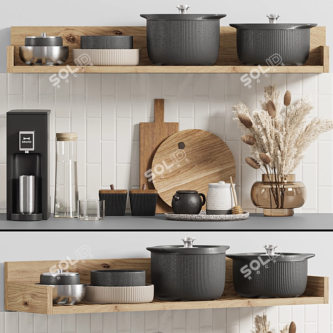 Premium Kitchen Accessories Bundle 3D model image 3