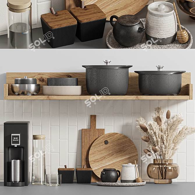 Premium Kitchen Accessories Bundle 3D model image 4