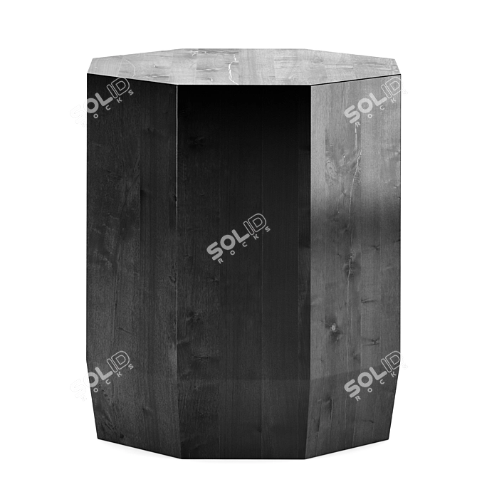 Elegant Coastal Java Side Table 3D model image 2