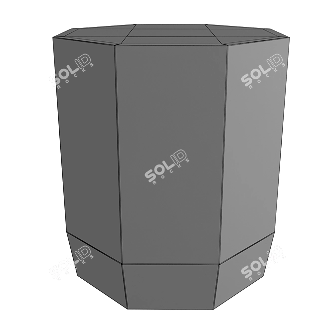 Elegant Coastal Java Side Table 3D model image 3