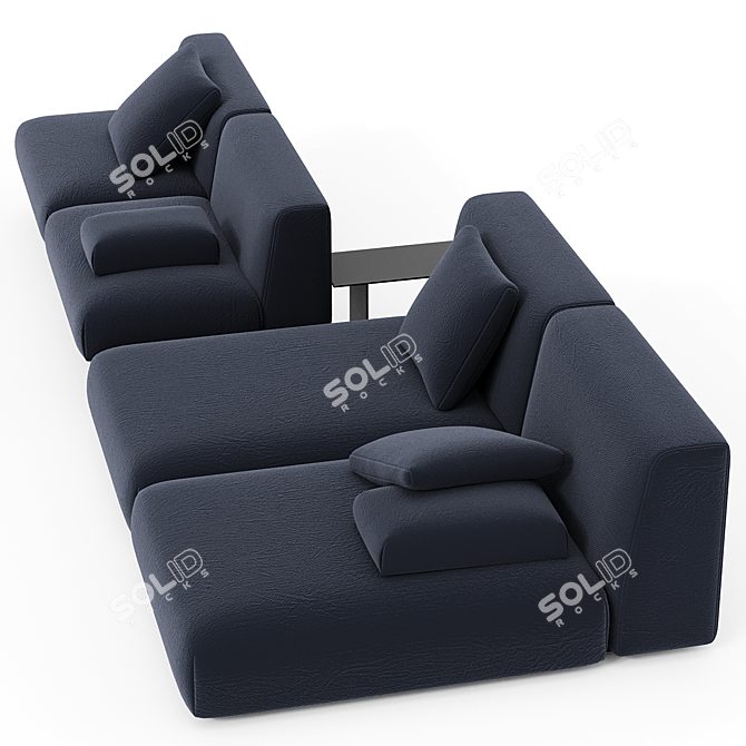 Stylish, Versatile Sofa N1 3D model image 2