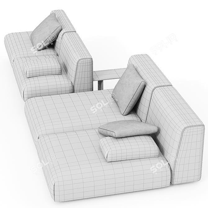 Stylish, Versatile Sofa N1 3D model image 3