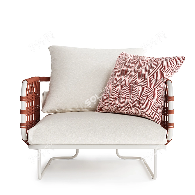 Nido Woven Rope Armchair Oasis 3D model image 2