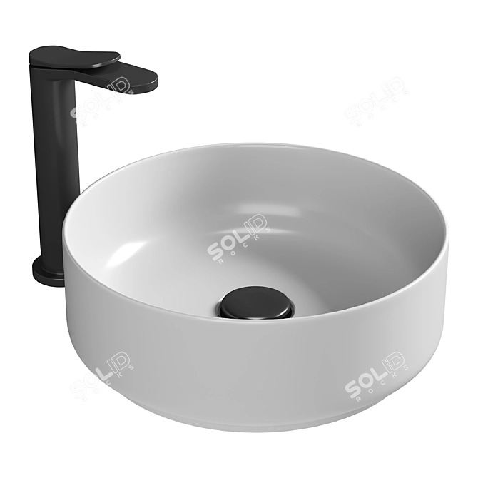 Margot Ceramic Counter Basin 3D model image 2