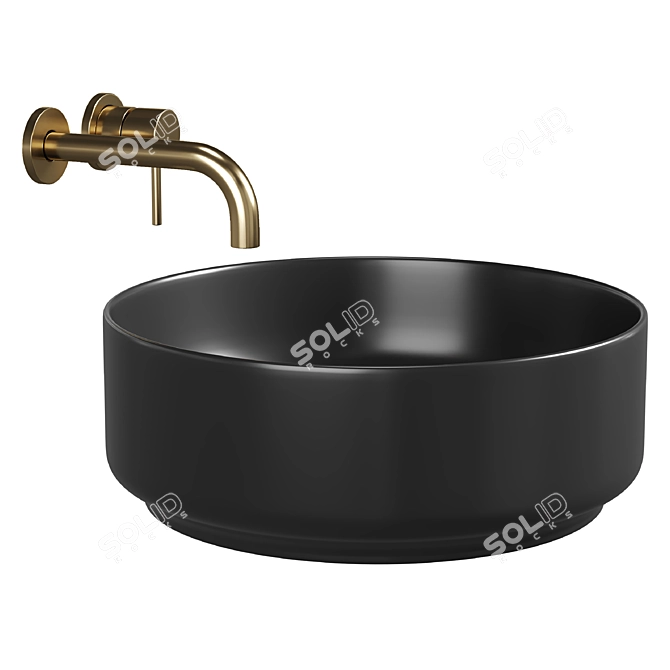 Margot Ceramic Counter Basin 3D model image 3