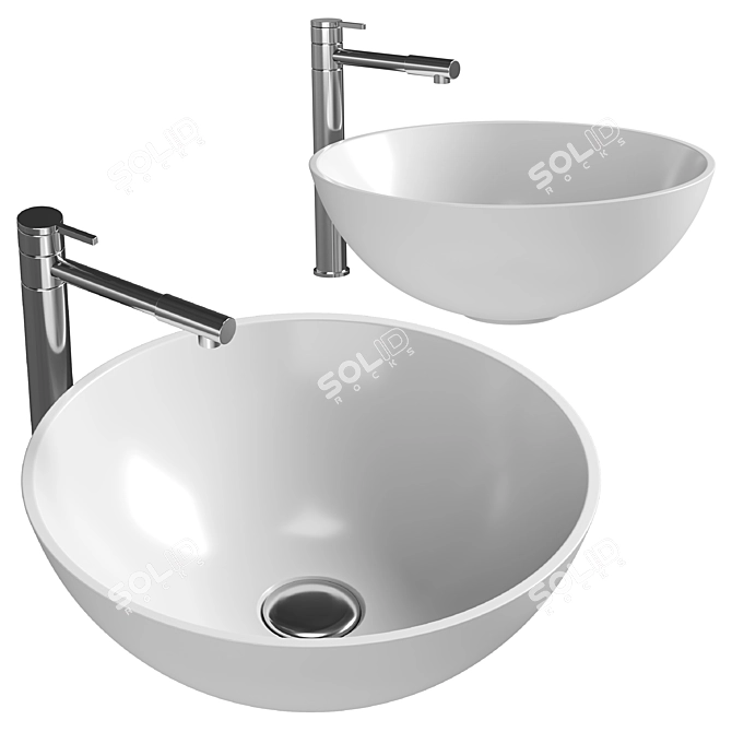 Milano Ron Basin – Solid Elegance 3D model image 1