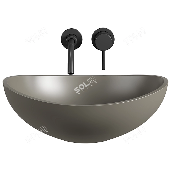 Soho Stone Basin 420mm 3D model image 3