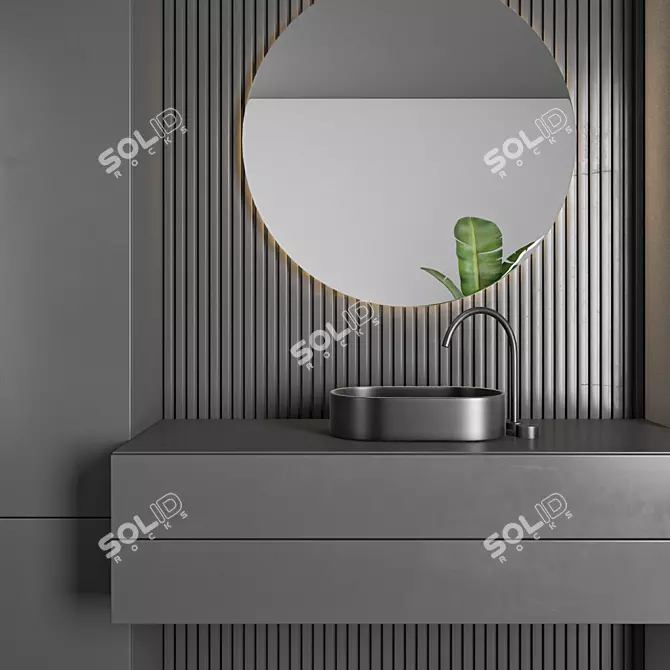 Modern Bathroom Furniture Set 63 3D model image 3