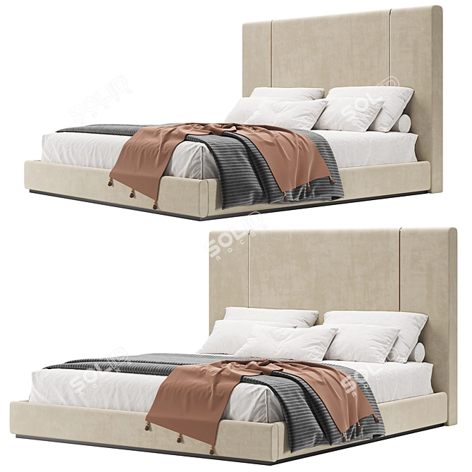  CORIN Bed: Modern Laskasas Style 3D model image 1