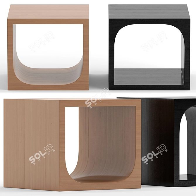 Handcrafted Neville Cocktail Tables Set 3D model image 1