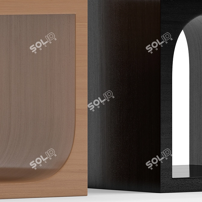 Handcrafted Neville Cocktail Tables Set 3D model image 3