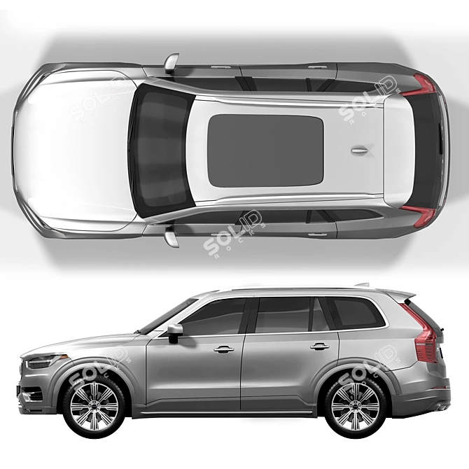 Premium Volvo XC90 Model 3D model image 5