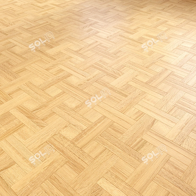 Wood Floor 3D Model Kit 3D model image 2