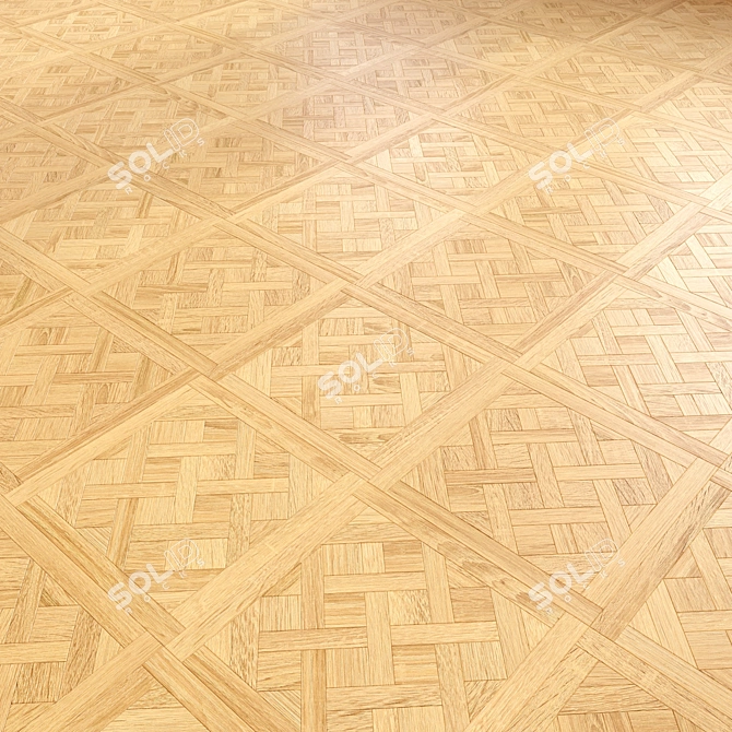 Wood Floor 3D Model Kit 3D model image 3