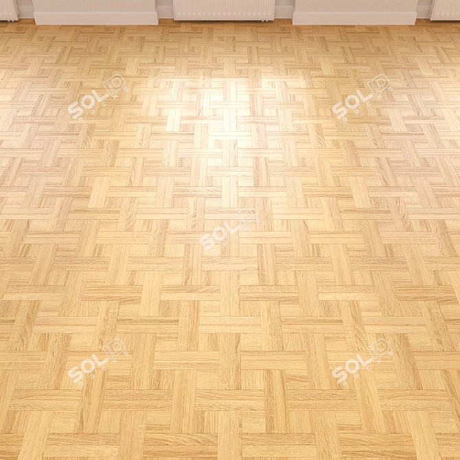 Wood Floor 3D Model Kit 3D model image 4